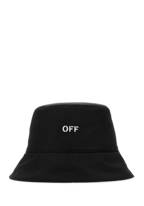 Off-White Black Polyester Bucket Hat