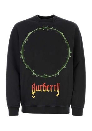 Burberry Black Cotton Oversize Sweatshirt