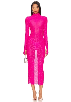 AFRM Shailene Rhinestone Dress in Pink. Size L, M.