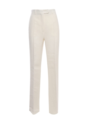 Max Mara Studio Alcano White Trousers