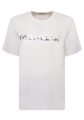 Moncler Logo Short Sleeves White T-Shirt