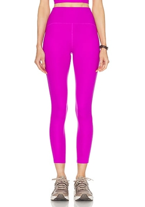 Beyond Yoga Powerbeyond Strive High Waisted Midi Legging in Violet Berry - Purple. Size L (also in M, S, XS).