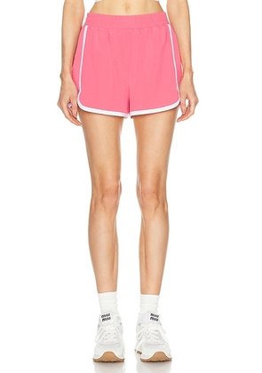 Beyond Yoga Go Retro Short in Pink Horizon & True White - Pink. Size L (also in XS).