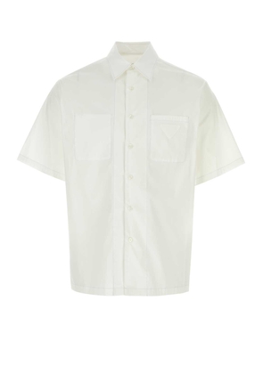 Prada White Stretch Poplin Shirt