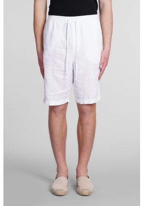 120% Lino Shorts In White Linen