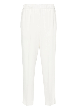 Peserico Ivory White Tapered Trousers