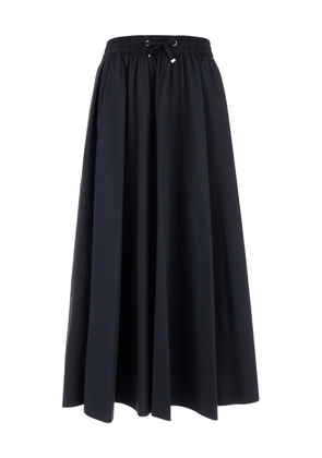 Herno Maxi Black Dress With Drawstring In Stretch Polyamide Woman