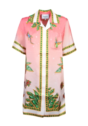 Casablanca Pink Silk Mini Dress