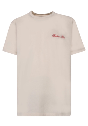 Balmain Western Print White T-Shirt