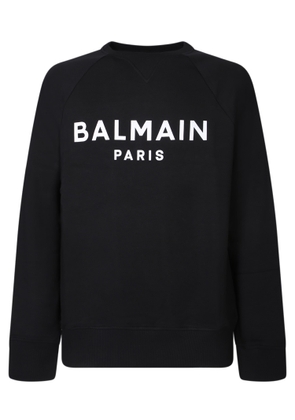 Balmain Logo Crewneck Sweatshirt Black