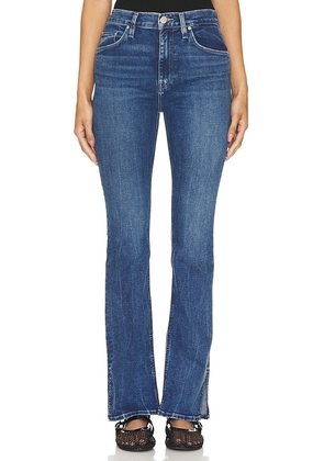 Hudson Jeans Barbara High Rise Baby Flare in Blue. Size 24, 25, 26, 27, 28, 30, 31, 32, 33, 34.