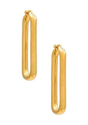 Missoma Gold Ovate Hoops in Metallic Gold.