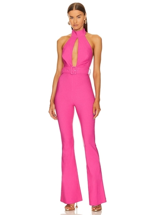 Michael Costello x REVOLVE Zadie Jumpsuit in Pink. Size XL.