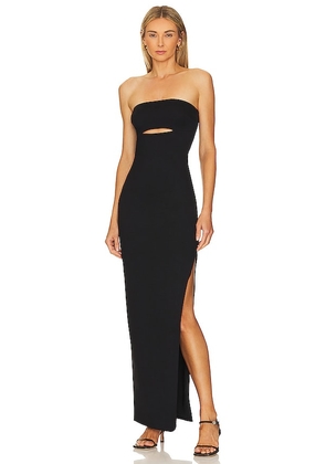 NICHOLAS Pasha Strapless Tube Gown With Cutout in Black. Size 4.
