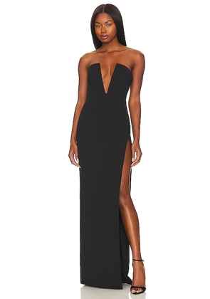 Katie May Infatuation Gown in Black. Size XL, XS.