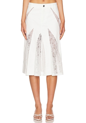 Miaou Anita Skirt in White. Size S, XS.