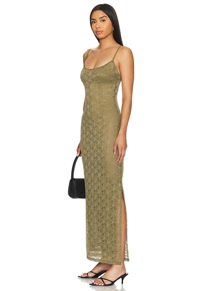 Miaou Thais Dress in Olive. Size M, S, XL, XS.
