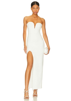 superdown Gianna Sweetheart Slit Gown in White. Size XL.