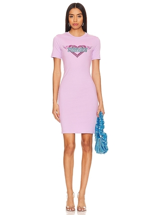 Versace Jeans Couture Short Sleeve Midi Dress in Lavender. Size XS.