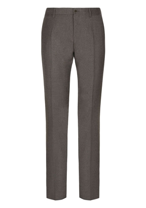 Dolce & Gabbana pressed-crease tailored flannel trousers - Grey