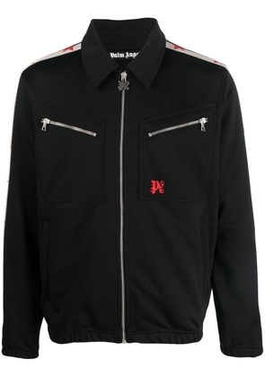 Palm Angels logo-embroidered track jacket - Black