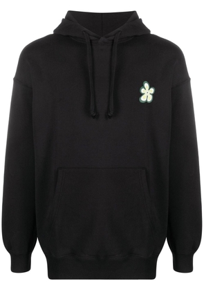 Camper floral print cotton hoodie - Black