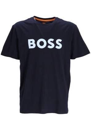 BOSS logo-print short-sleeve T-shirt - Blue