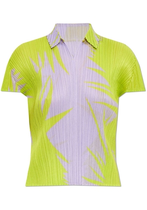 Pleats Please Issey Miyake Piquant print Top - Green