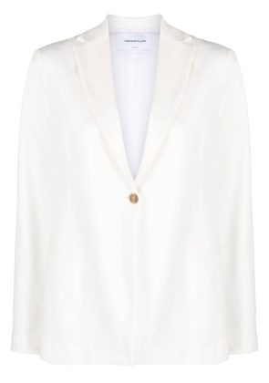 Fabiana Filippi hooded jersey blazer - White