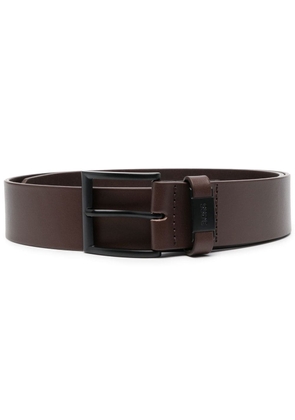 BOSS leather buckle belt - Brown