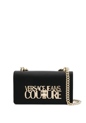 Versace Jeans Couture logo-embellished faux-leather shoulder bag - Black