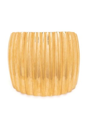Saint Laurent oversize groove cuff bracelet - Gold