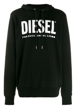 Diesel logo print hoodie - Black