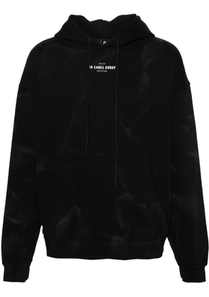 44 LABEL GROUP Smoke logo-print hoodie - Black