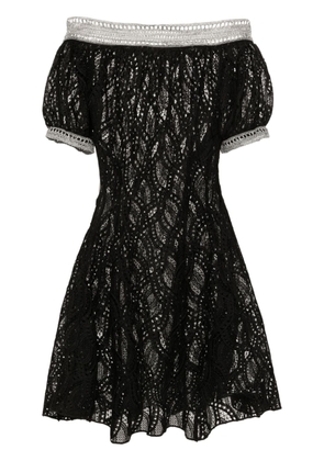 Ermanno Scervino guipure-lace mini dress - Black