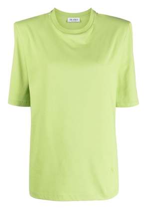 The Attico padded shoulder round-neck T-shirt - Green