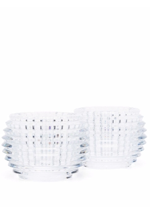 Baccarat set of 2 candle holders - White