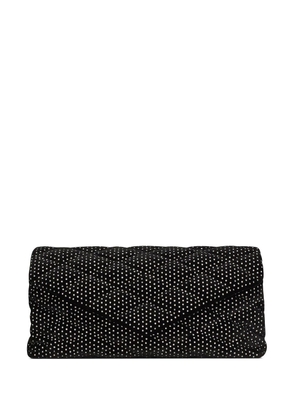 Saint Laurent Sade polka-dot padded clutch bag - Black