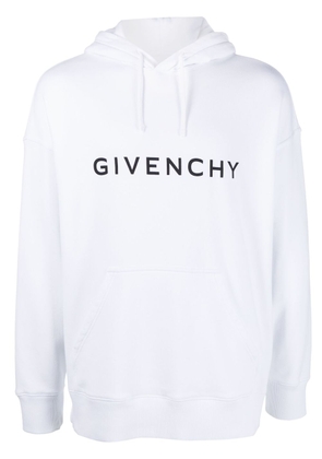 Givenchy logo-print cotton hoodie - White