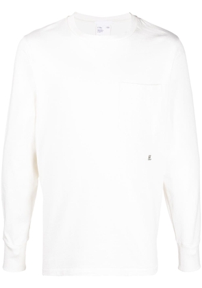 Helmut Lang chest logo jumper - White
