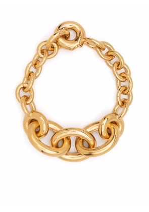 Saint Laurent chain link brass bracelet - Gold