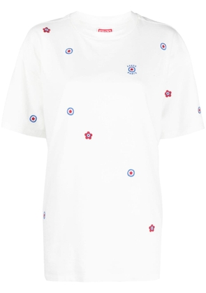 Kenzo logo-embroidered lyocell T-shirt - White