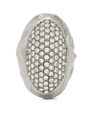 Saint Laurent crystal-embellished ring - Silver