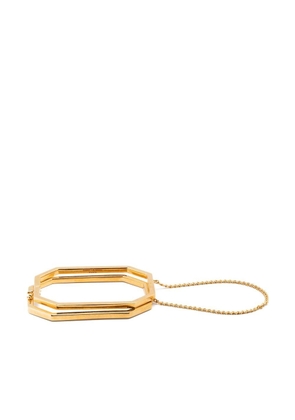 Saint Laurent octagonal safety-chain bangle - Gold