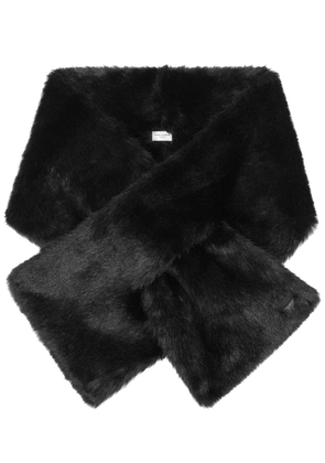 Saint Laurent faux fur scarf - Black