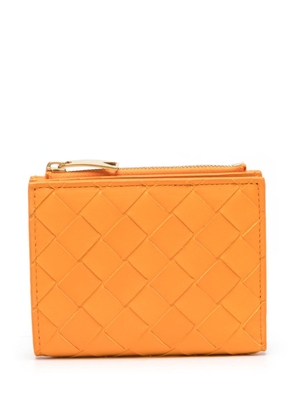 Bottega Veneta small Intrecciato Bi-Fold leather wallet - Orange