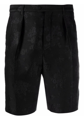 Saint Laurent floral jacquard tailored shorts - Black