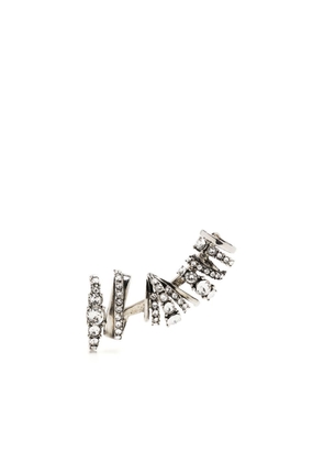 Alexander McQueen crystal multi-hoop earpiece - Silver
