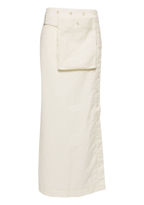 LEMAIRE pocket-detailing long skirt - Yellow