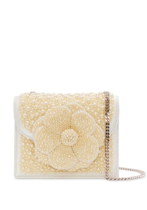 Oscar de la Renta Tro pearl-embellished mini bag - Neutrals